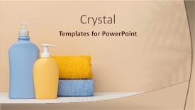  Presentation with body - Slide deck having body-care-items-and-bathroom background and a lemonade colored foreground