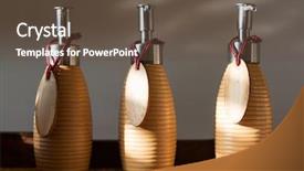  Presentation with natural soap - Cool new PPT theme with body care luxury natural cosmetic backdrop and a tawny brown colored foreground