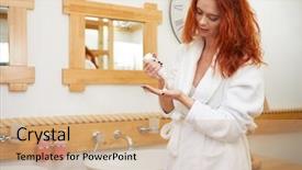  Presentation with skincare and body care spa - Amazing slides having body care series beautiful young backdrop and a  colored foreground