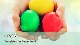  Presentation with christ - Amazing slide set having body christ - close up of kid hands backdrop and a mint green colored foreground