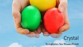  Presentation with christ - PPT theme having body christ - easter holiday and child concept background and a light blue colored foreground