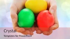  Presentation with christ - Colorful theme enhanced with body christ - easter holiday and child concept backdrop and a red colored foreground