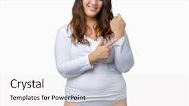  Presentation with upset - Slide set consisting of body clock - beautiful plus size young overwight background and a  colored foreground