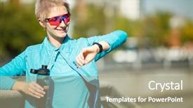  Presentation with woman sport - Amazing PPT layouts having body clock - image of sport woman backdrop and a mint green colored foreground