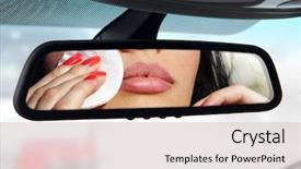  Presentation with driver - Slide deck enhanced with body compartments - reflection of driver in rear-view background and a light gray colored foreground