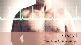  Presentation with heartbeat - Cool new PPT layouts with body composition - closeup midsection of a mature backdrop and a coral colored foreground