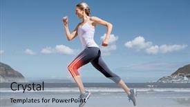  Presentation with composite - Cool new presentation theme with body composition - digital composite of highlighted leg backdrop and a light blue colored foreground