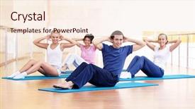  Presentation with young people in the club - PPT theme enhanced with body coordination - attractive young people involved background and a cream colored foreground