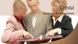  Presentation with project - Cool new presentation theme with body coordination - business team discussing project backdrop and a coral colored foreground