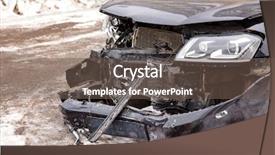  Presentation with road accident - Colorful theme enhanced with body deformity - closeup shot of front part backdrop and a tawny brown colored foreground