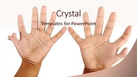  Presentation with fingers - Cool new slide deck with white tourist bus is running through the streets of budapest hungary traveling concept backdrop and a gray colored foreground