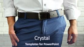  Presentation with well - Presentation design featuring body detail of well-dressed man close-up background and a ocean colored foreground