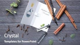  Presentation with perfume - Slide set featuring body fluid - beautiful composition with perfume samples background and a gray colored foreground