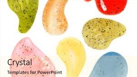  Presentation with collage - Presentation design with body fluid - collage of scrub samples background and a blonde colored foreground