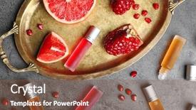  Presentation with perfume - Presentation consisting of body fluid - composition with different bottles background and a tawny brown colored foreground