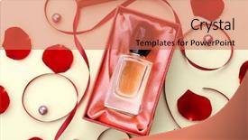  Presentation with perfume - Audience pleasing slide deck consisting of body fluid - perfume in present box backdrop and a red colored foreground