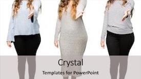  Presentation with beautiful midnight sun over - Presentation design with body greetings - collage of beautiful young woman background and a  colored foreground