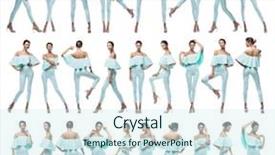  Presentation with women body - Amazing PPT layouts having body growth - collage sexy models portrait backdrop and a cool aqua colored foreground
