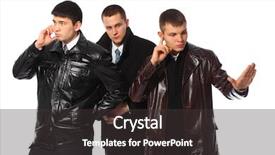  Presentation with two roads - Theme having body guard - businessman with two bodyguards background and a dark gray colored foreground