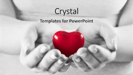  Presentation with black white love - Cool new presentation design with body guard - heart in woman hands love backdrop and a  colored foreground