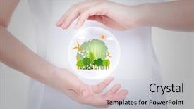  Presentation with body building - Beautiful PPT theme featuring body hold eco friendly backdrop and a light gray colored foreground