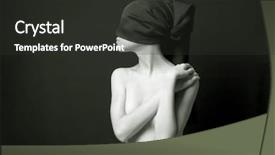  Presentation with black woman - Slide set having body humano - naked nude woman with black background and a dark gray colored foreground