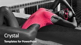  Presentation with woman nude body - Beautiful PPT theme featuring body in fashionable elegant pink backdrop and a dark gray colored foreground