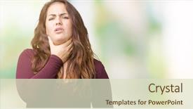  Presentation with sore throat - Slide deck featuring body infected - beautiful and attractive plus size background and a soft green colored foreground