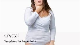  Presentation with sore throat - Presentation having body infected - beautiful plus size young overwight background and a white colored foreground