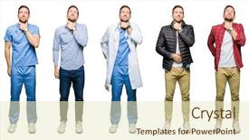  Presentation with collage of a forest - Cool new presentation theme with body infected - collage of attractive young man backdrop and a soft green colored foreground