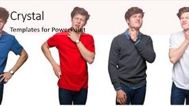  Presentation with floral border over white - PPT layouts having body infected - collage of young man background and a lemonade colored foreground