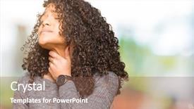  Presentation with curly hair - Amazing presentation theme having body infected - young beautiful woman with curly backdrop and a violet colored foreground