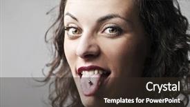  Presentation with body language - Presentation theme consisting of body language - beautiful woman sticking out her background and a  colored foreground