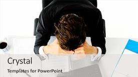  Presentation with hands and face - Beautiful theme featuring body language - businessman in suit puts his backdrop and a light gray colored foreground