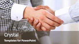  Presentation with body language - PPT layouts having body language - close-up of a friendly handshake background and a tawny brown colored foreground