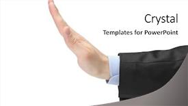  Presentation with body language - Beautiful slides featuring body language - man making the stop hand backdrop and a white colored foreground