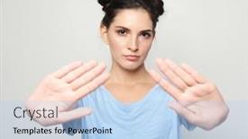  Presentation with body language - Audience pleasing PPT theme consisting of body-language-disgusted-stressed-out backdrop and a light blue colored foreground