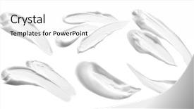  Presentation with cream - Slides enhanced with body lotion - beauty cream samples on white background and a white colored foreground