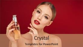  Presentation with beauty makeup - Amazing PPT layouts having body lotion - beauty portrait of a pretty backdrop and a coral colored foreground