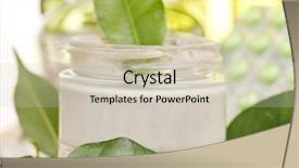  Presentation with lotion - PPT theme enhanced with body lotion - bottle of organic cream background and a soft green colored foreground