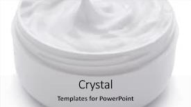  Presentation with plastic container - Colorful presentation enhanced with body lotion - opened plastic container with cream backdrop and a light gray colored foreground