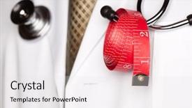  Presentation with body mass index - Slide deck consisting of body mass index - doctor with stethoscope and red background and a sky blue colored foreground