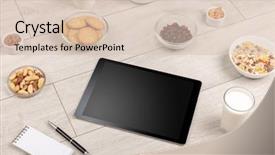  Presentation with healthy food - Presentation design enhanced with body mass index - healthy food composition with empty background and a lemonade colored foreground