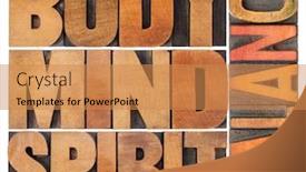  Presentation with holistic approach - Slide deck having body-mind-and-spirit-balance background and a coral colored foreground