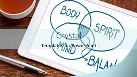  Presentation with holistic - PPT theme having body-mind-and-spirit-balance background and a cool aqua colored foreground