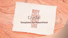  Presentation with body soul spirit - Slide set having body-mind-soul-spirit-personal background and a lemonade colored foreground