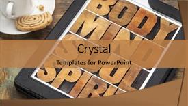  Presentation with body soul spirit mind - Colorful slides enhanced with body mind soul and spirit backdrop and a coral colored foreground