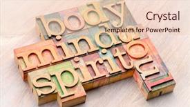  Presentation with body soul spirit - Audience pleasing presentation design consisting of body mind spirit and soul backdrop and a lemonade colored foreground