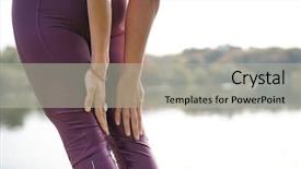  Presentation with outdoors - Presentation theme having body mind spirit soul - close up of yogis hands background and a light gray colored foreground