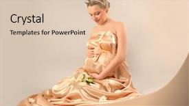  Presentation with beautiful golf courses - Beautiful presentation featuring body miracle - beautiful pregnant woman wrapped backdrop and a  colored foreground